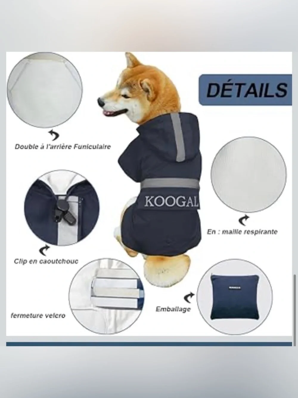 Raincoat  Poncho Waterproof Dog  Jacket / Raincoats 3XL/ 966-9